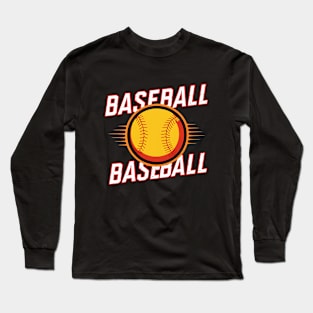 Baseball Ball Player Long Sleeve T-Shirt